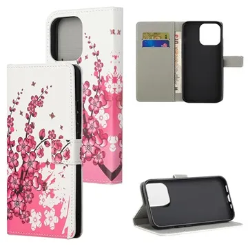 Style Series iPhone 13 Pro Max Wallet Case - Pink Flowers