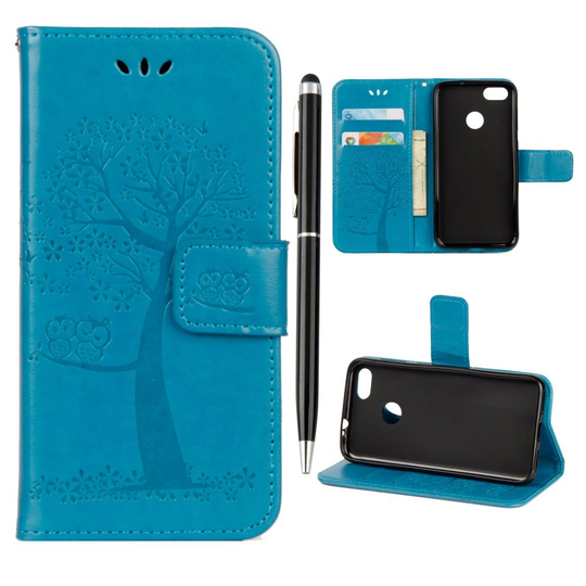 Huawei Honor 9 Lite Case Huawei Honor 9 Lite Phone Case Shockproof iVOYI Premium PU Leather Folio Flip Wallet Owl Tree Embossed Case Protective...