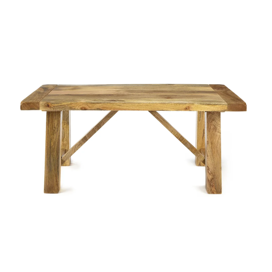 Solid Wood Trestle Coffee Table