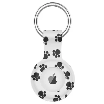 Apple AirTag Silicone Case with Keychain - Paw Print
