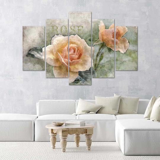Canvas Print Tea Rose Flowers