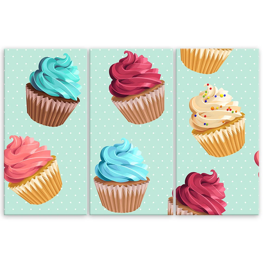 Canvas Print Cupcakes Sweets