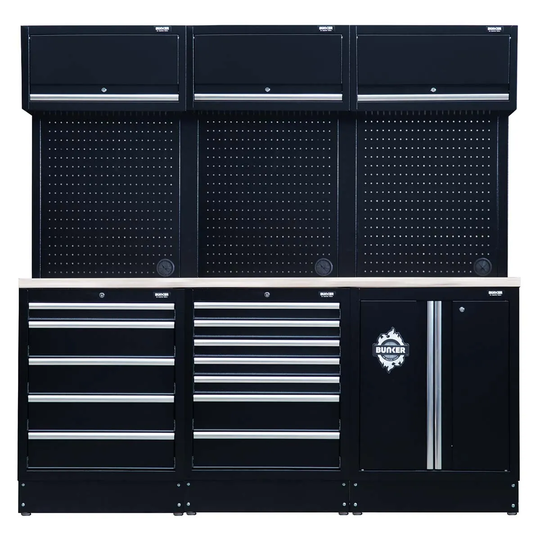 Bunker Modular Storage Combo With Stainless Steel Worktop (14 Piece)