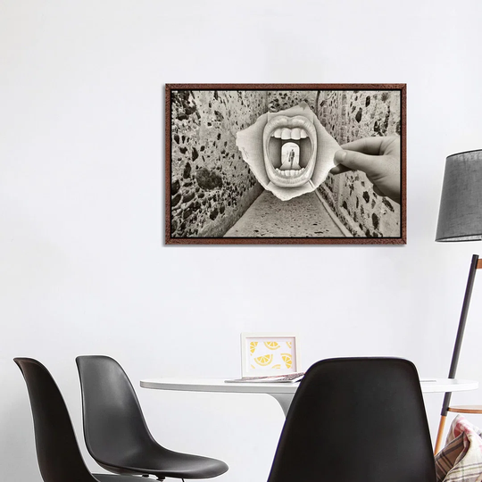 Pencil vs. Camera 34 - Giant Mouth by Ben Heine - Graphic Art Print on Canvas