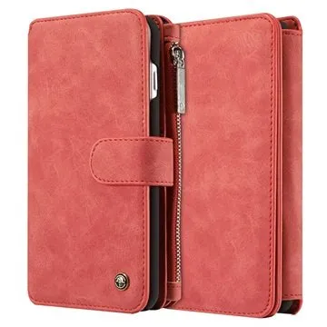 iPhone 7 Plus Caseme Multifunctional Wallet Leather Case - Red
