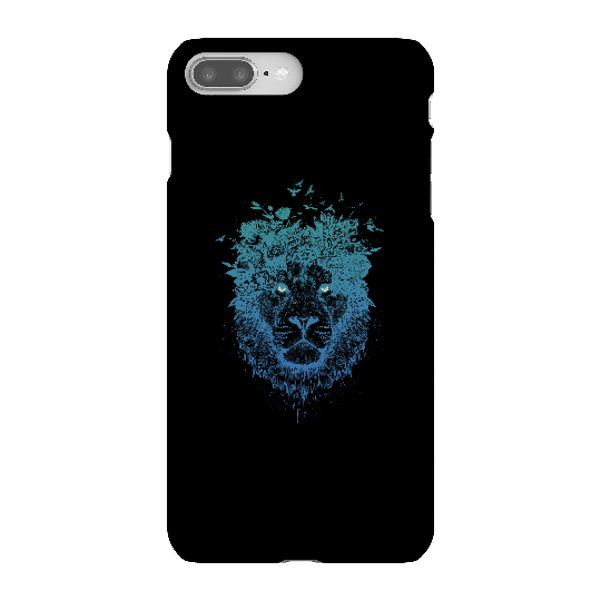 Balazs Solti Lion And Butterflies Phone Case for iPhone and Android - iPhone 8 Plus - Snap Case - Matte