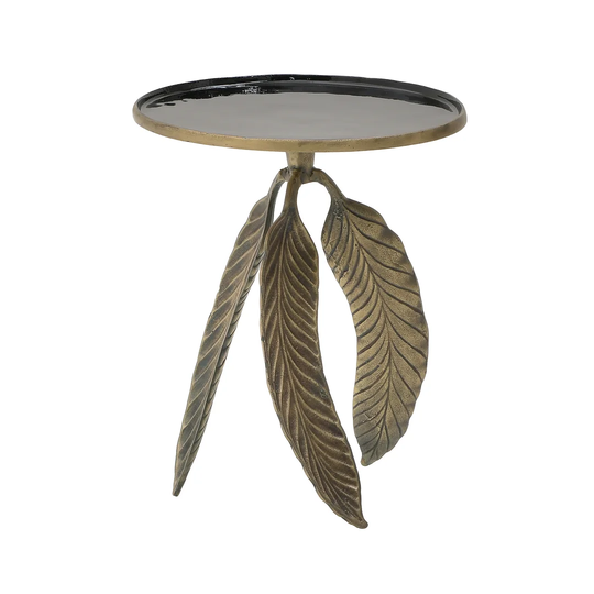 Sami Tray Top Abstract End Table Built-In Outlets