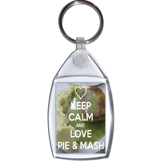 Keep Calm and Love Pie & Mash - Keyring