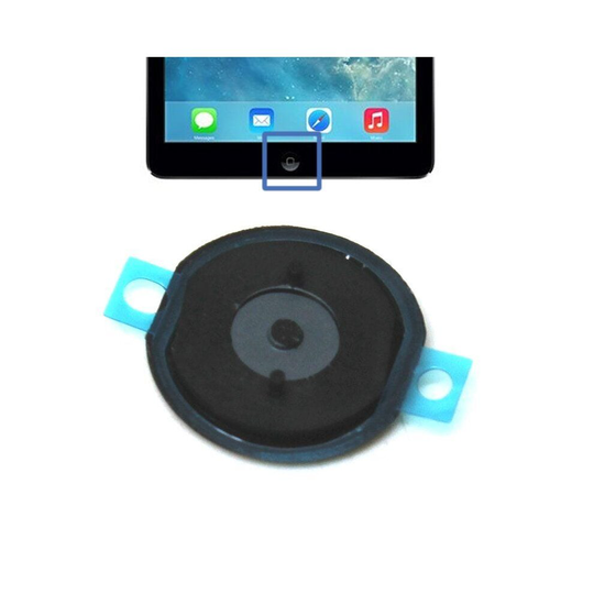 For iPad Air | Replacement Home Button With Spacer, Rubber Seal And Adhesive | Black