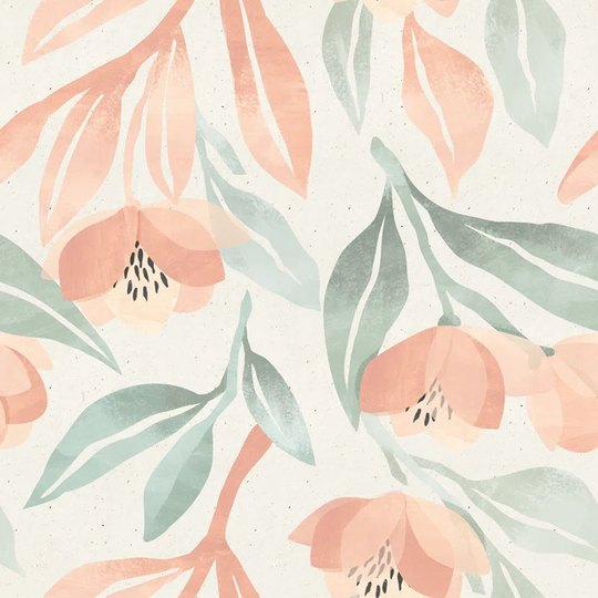 Walllpaper Roll 416X254cm Kitchen Livingroom Bedroom Mural Decoration Wallpaper Material With Print - Vintage Pale Floral