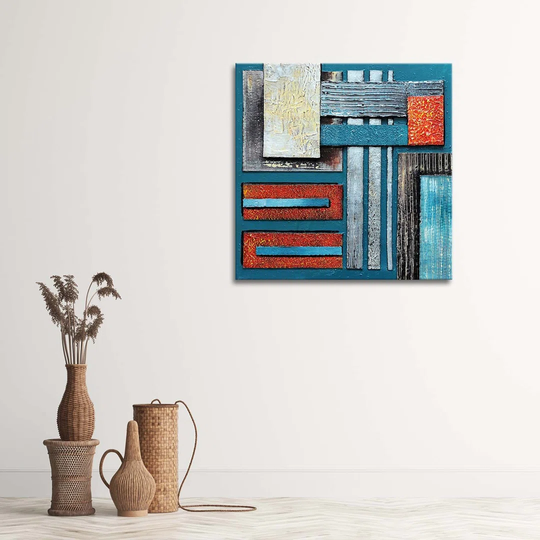Canvas Print Turquoise Blue Abstract
