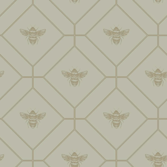 Holden Decor Honeycomb Bee Green Wallpaper