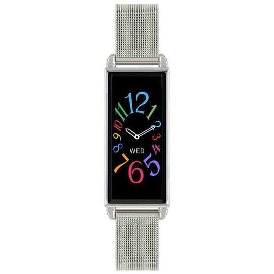 Reflex Active Series 2 Smart Watch With Colour Touch Screen And Up To 7 Day Battery Life - Rectangular Polished Silver Case With Silver Stainless Steel