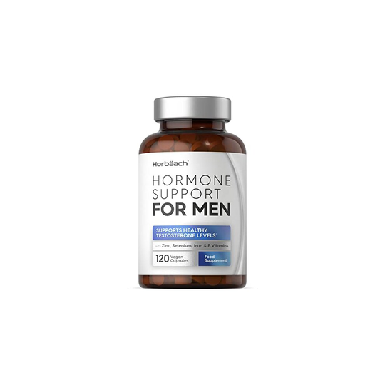 Male Hormone Tablets | 120 Count | Testosterone Supplement for Men | with Zinc, Selenium & Vitamins | by Horbaach