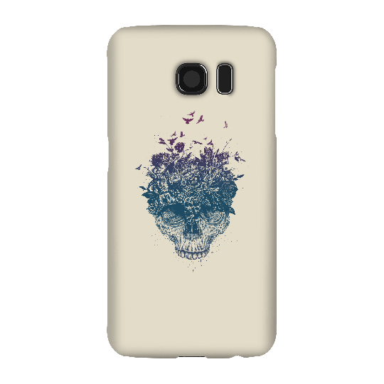 Balazs Solti Skulls And Flowers Phone Case for iPhone and Android - Samsung S6 - Snap Case - Matte