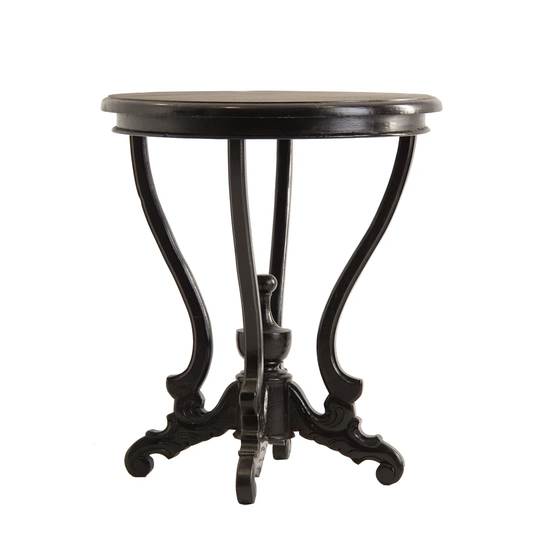 Tagong Solid Wood Pedestal End Table Built-In Outlets