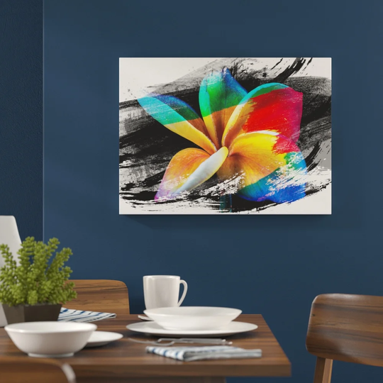 'Flower Frangipani' Graphic Art Print Poster