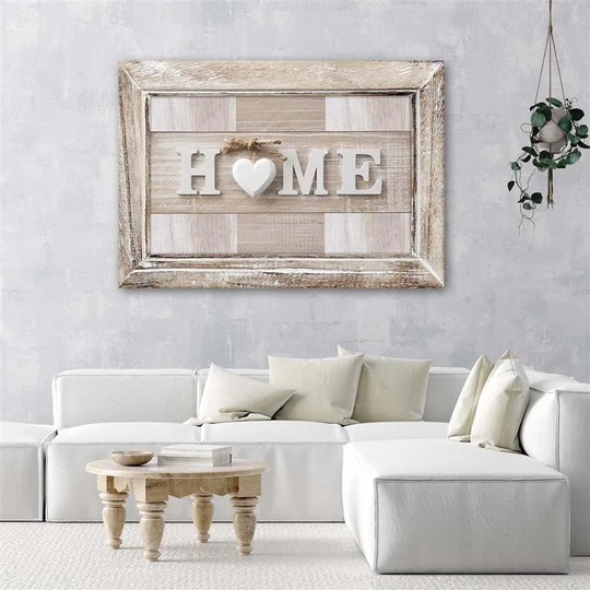 Canvas Print Home Sweet Home Heart