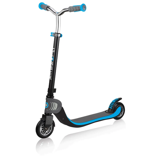 Globber Flow Foldable 125 Scooter - Black/Sky Blue