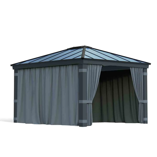 Palram - Canopia Canopia by Palram Dallas 4300 Garden Gazebo Curtain Set 4Pc - Grey