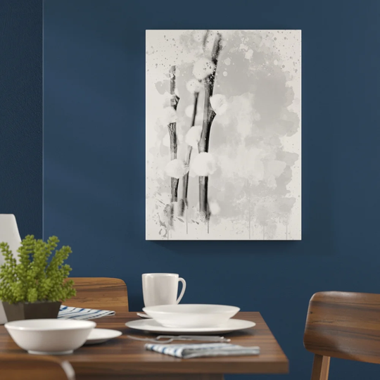 'Blossoming Plant Willow' Graphic Art Print Poster