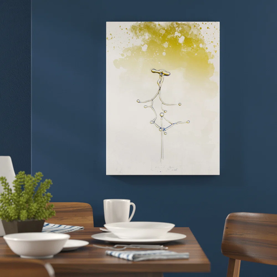 'Drop of Water Yellow Abstract' Graphic Art Print Poster