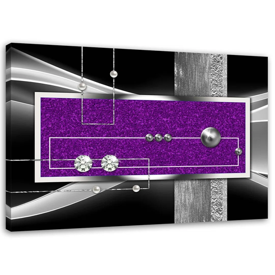 Canvas Print Abstract Diamond Purple