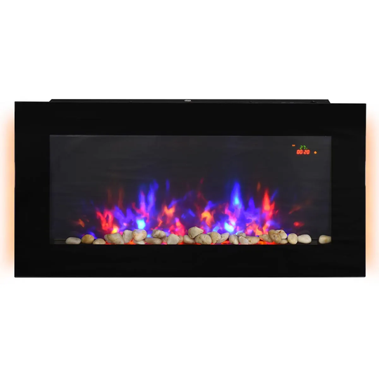Etna 1000/2000W LED Electric Fireplace Automatic Function Remote Timer Safe