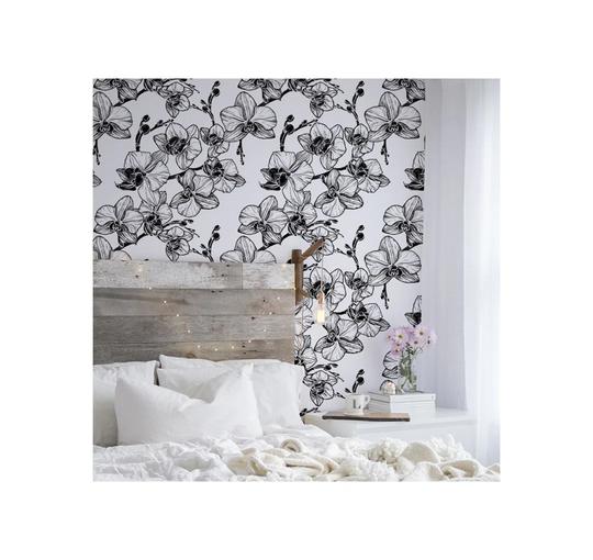 Besaw Orchids Floral Wallpaper
