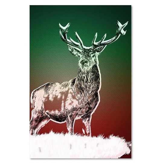 Canvas Print Deer Animal Nature Green