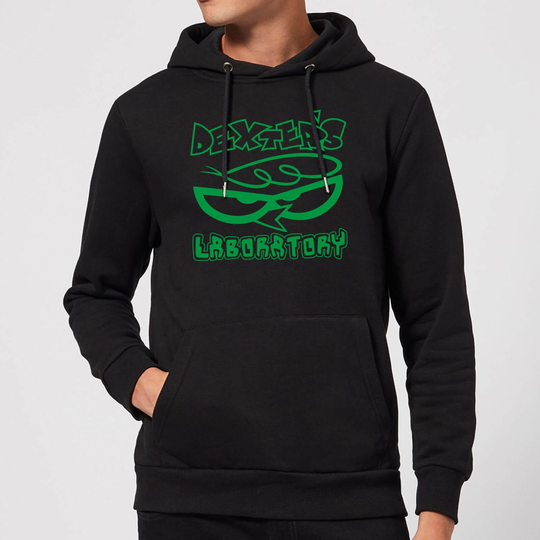 Dexters Lab Logo Hoodie - Black - XL - Black