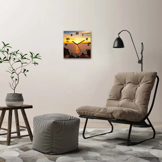 Josabeth Sunset Sea Silent Wall Clock
