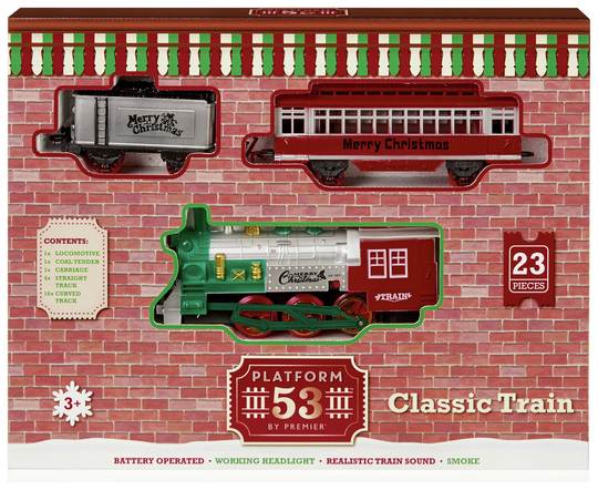 Premier Decorations Pack of 23 Platform 53 Train Track Set