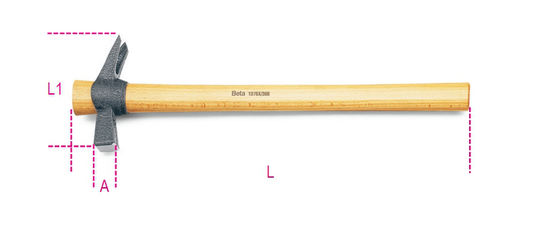 Beta Tools 1376X Claw Hammer Square Pein, Magnet & Nail Holder 250g | 013760125