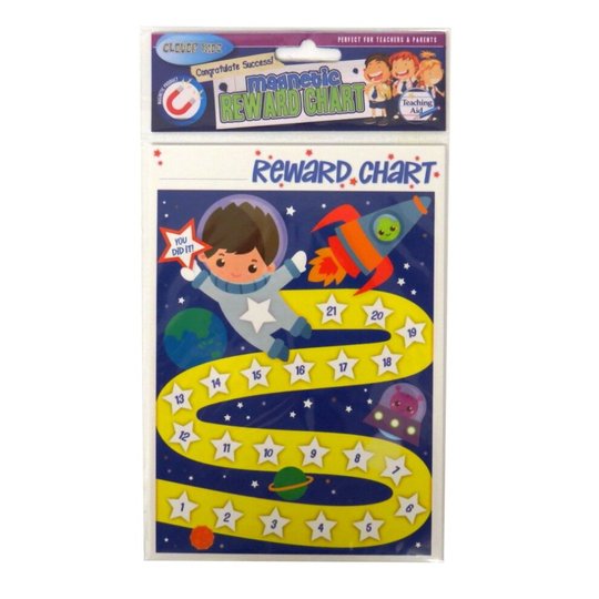 Magnetic Reusable Reward Chart with Star Stickers, Boy