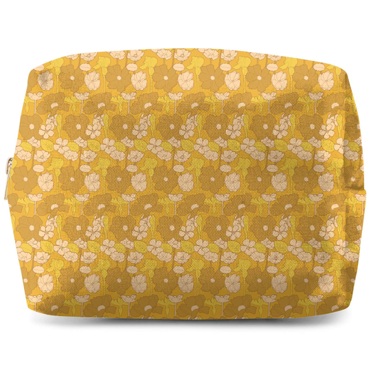 60s Floral Wallpaper Wash Bag