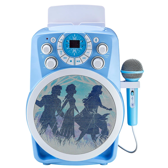 eKids Frozen 2 Bluetooth CDG Karaoke Machine with LED Disco Party Lights and Microphone