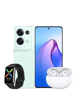Oppo Reno8 Pro 5G 256Gb Green With Enco Air 2 Pro Wireless Earbuds And Oppo Watch Free