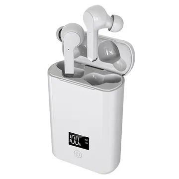 TWS Bluetooth Earphones with Charging Base A19 - White