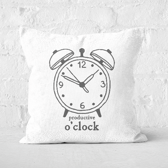 Productive O'Clock Square Cushion - 50x50cm - Soft Touch