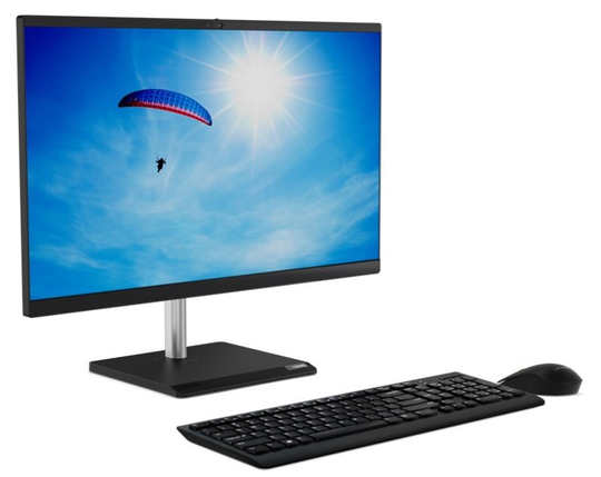 Lenovo V50a All-In-One Desktop PC, Intel Core i5-10400T 2GHz, 8GB RAM, 256GB SSD, 23.8" FHD Non-Touch Display, DVD Writer, WiFi, Windows 10 Pro