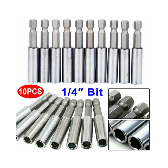 10x Hex Shockwave Magnetic Impact Screwdriver Bit Holder for DeWalt Makita Bosch