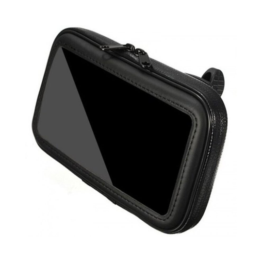 Universal Motorcycle Bike Bicycle Handlebar Waterproof Phone Mount Bag Holder Gps Case- Black