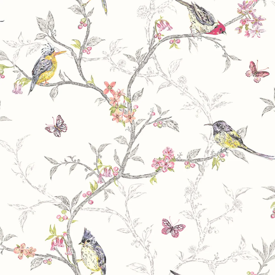 Holden Decor Phoebe White Wallpaper