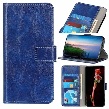 Motorola Moto G 5G Wallet Case with Magnetic Closure - Blue