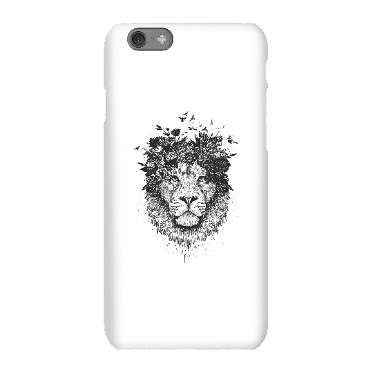 Balazs Solti Lion And Flowers Phone Case for iPhone and Android - iPhone 6S - Snap Case - Matte