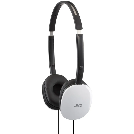JVC Flats Foldable Style Stereo Headphones - White