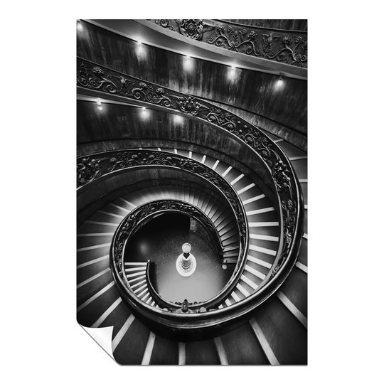 Panther Print Fine Art Prints Architectital Lighted Staircase Artistic Unframed Poster, Pictures For Home Walls, Bedroom, Living Room & Bathroom Décor