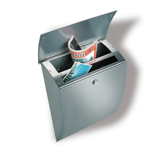 Milano White Wall Mounted Galvanised Steel Lockable Weatherproof Post Box