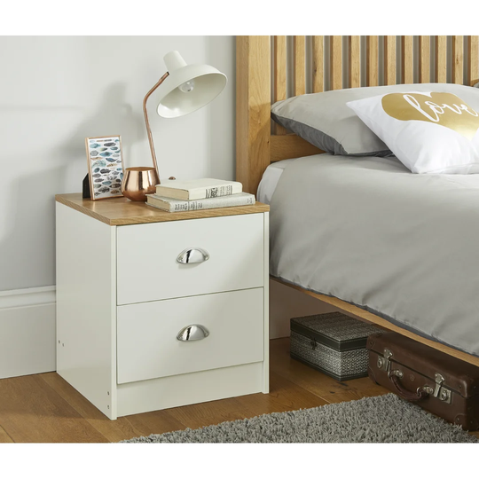 Oviedo 2 Drawer Bedside Table